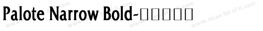 Palote Narrow Bold字体转换